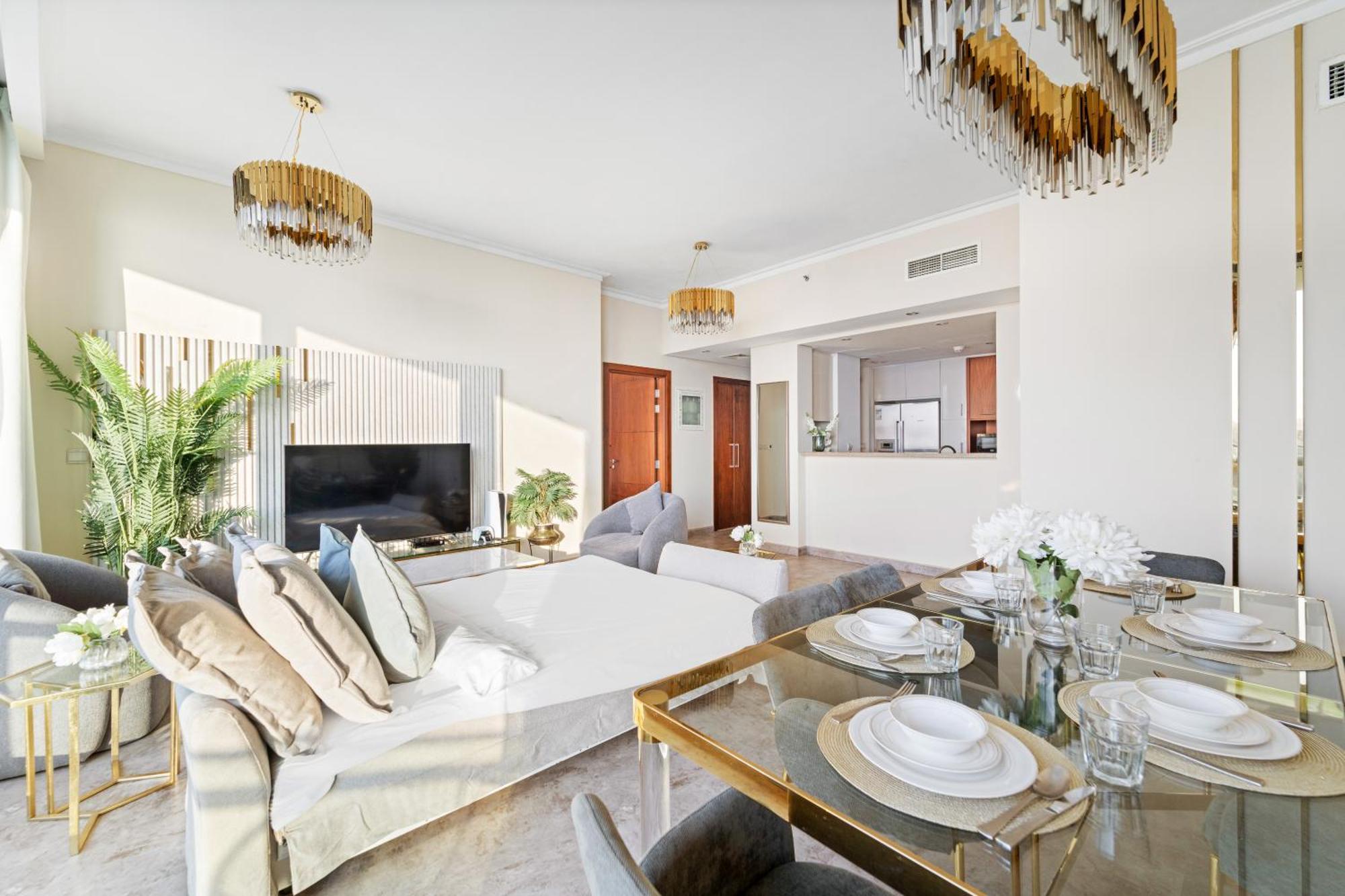 First Class 2Br With Full Dubai Skyline & Sea View Exterior photo